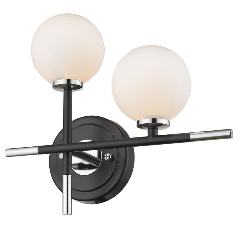 Бра Galant Sconce silver right Серебряный Черный Белое матовое стекло Бра Galant Sconce silver right Серебряный Черный Белое матовое стекло в Тюмени | Loft Concept