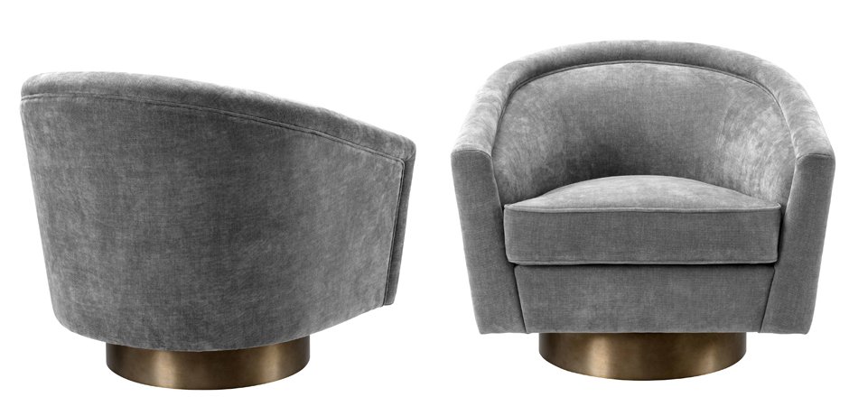 Кресло Eichholtz Swivel Chair Catene Grey Кресло Eichholtz Swivel Chair Catene Grey - Loft-Concept в Тюмени
