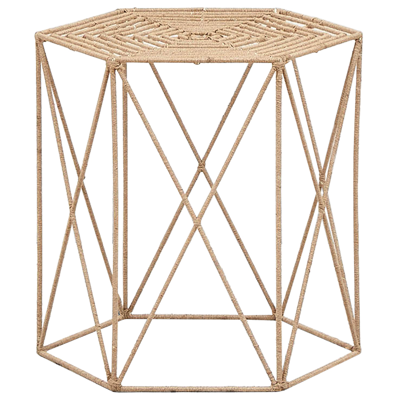 Приставной стол Wicker Alma Side Table Бежевый Приставной стол Wicker Alma Side Table Бежевый в Тюмени | Loft Concept