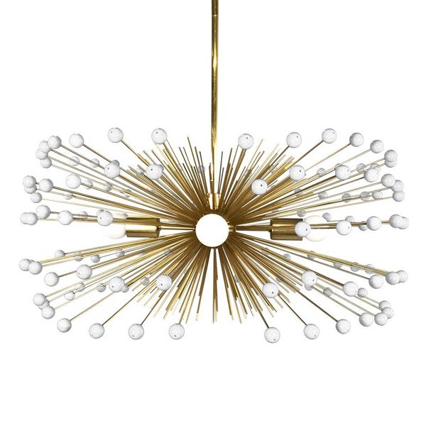 White Beaded Urchin Chandelier Sputnik Золотой Белый White Beaded Urchin Chandelier Sputnik Золотой Белый в Тюмени | Loft Concept