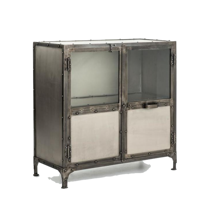 Комод металлический Industrial Steampunk Nickel 2 Door Cabinet Комод металлический Industrial Steampunk Nickel 2 Door Cabinet в Тюмени | Loft Concept