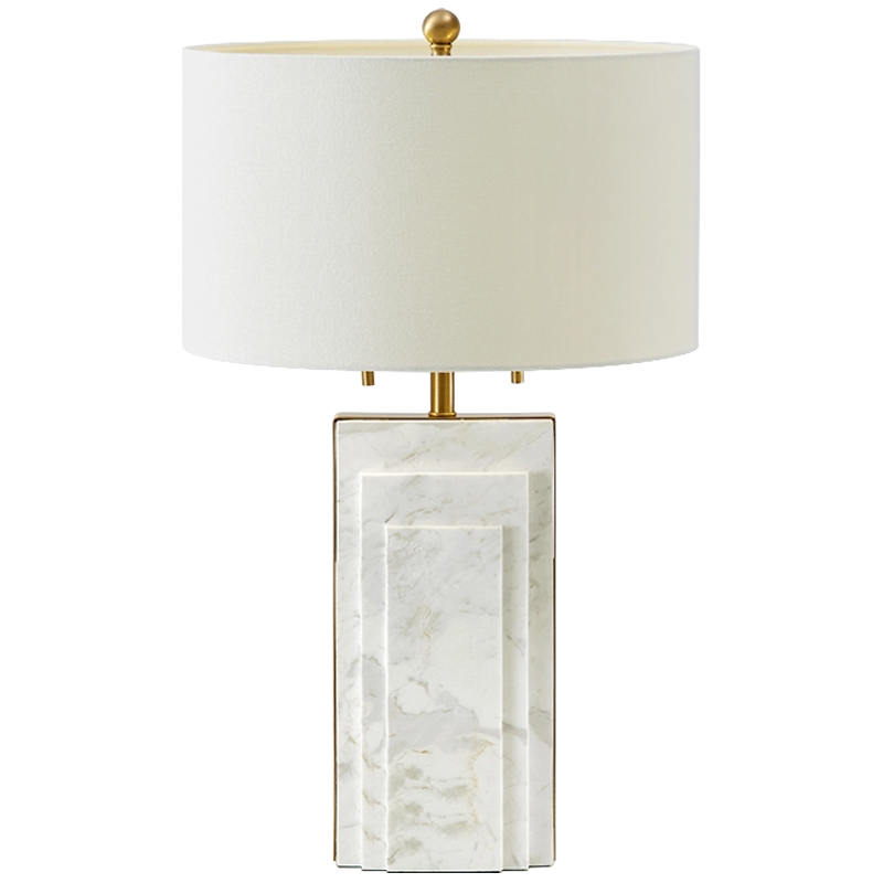 Дизайнерский настольный светильник Deco Marble Table Lamp Золотой Молочный Белый Мрамор Bianco Дизайнерский настольный светильник Deco Marble Table Lamp Золотой Молочный Белый Мрамор Bianco в Тюмени | Loft Concept
