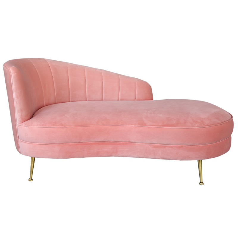 Кушетка Pink Velur Розовый Золотой Кушетка Pink Velur Розовый Золотой в Тюмени | Loft Concept