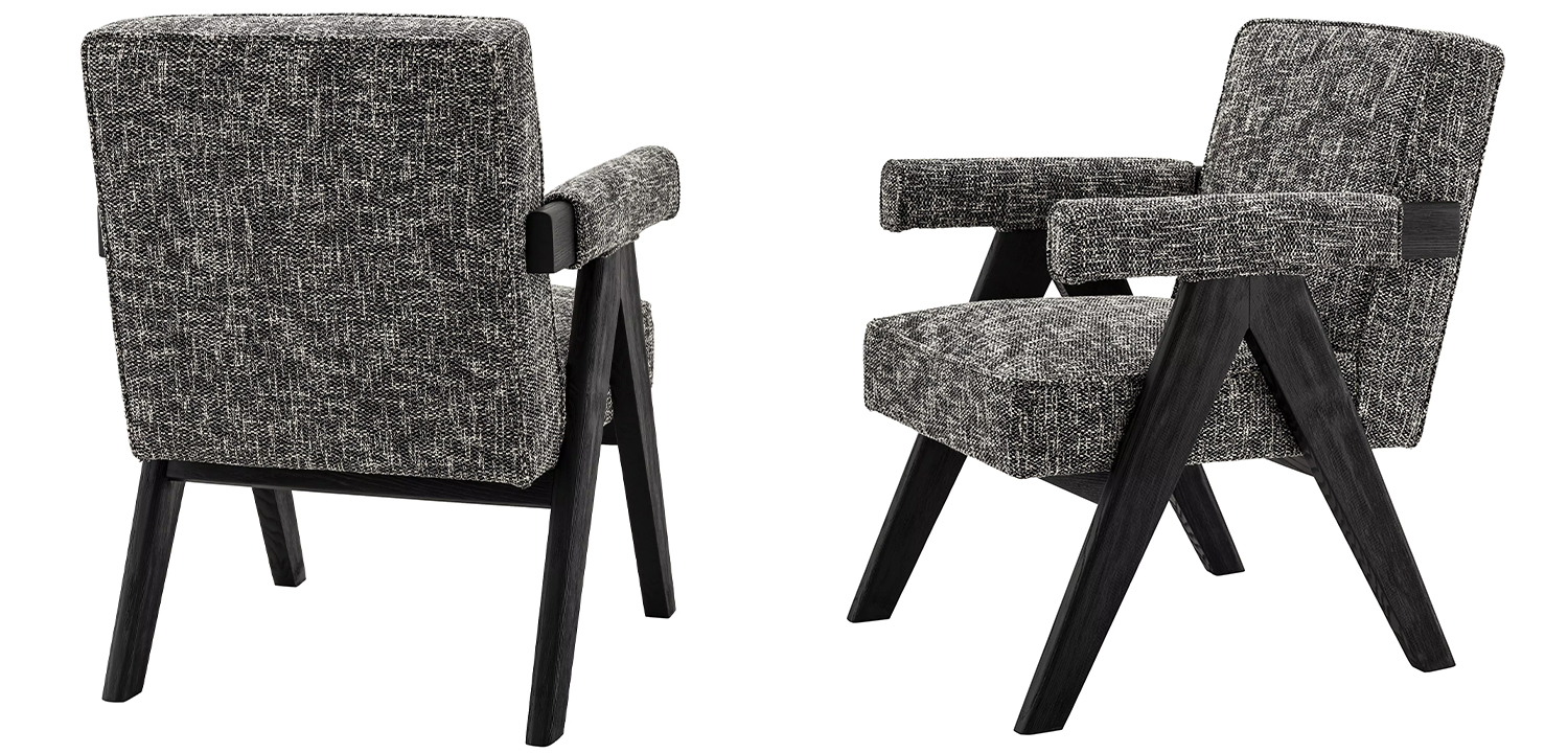 Стул Eichholtz Dining Chair Greta Черный - фото №1