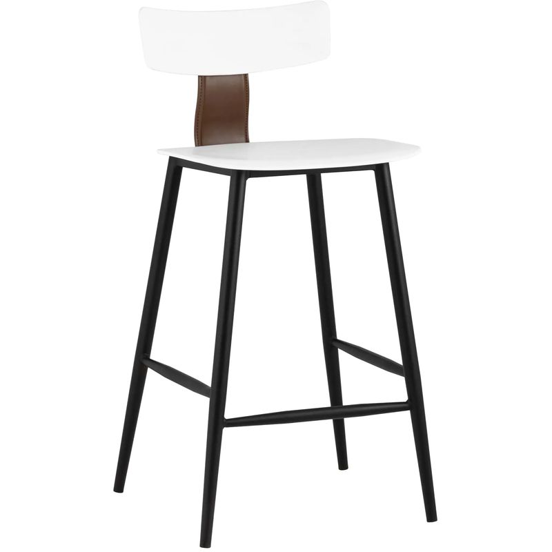 Стул Барный ANT White Eco-Leather 2 шт Белый Коричневый Черный в Тюмени | Loft Concept 