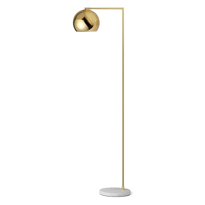 Торшер Brass Ball Белый Латунь Торшер Brass Ball Белый Латунь в Тюмени | Loft Concept