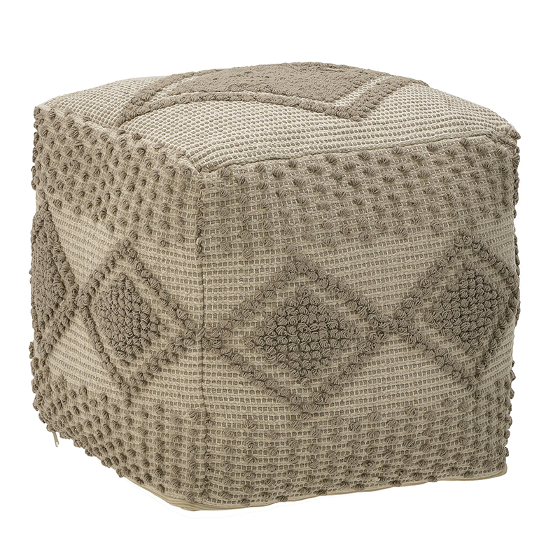 Пуф Kelim Pattern Beige Бежево-серый Пуф Kelim Pattern Beige Бежево-серый в Тюмени | Loft Concept