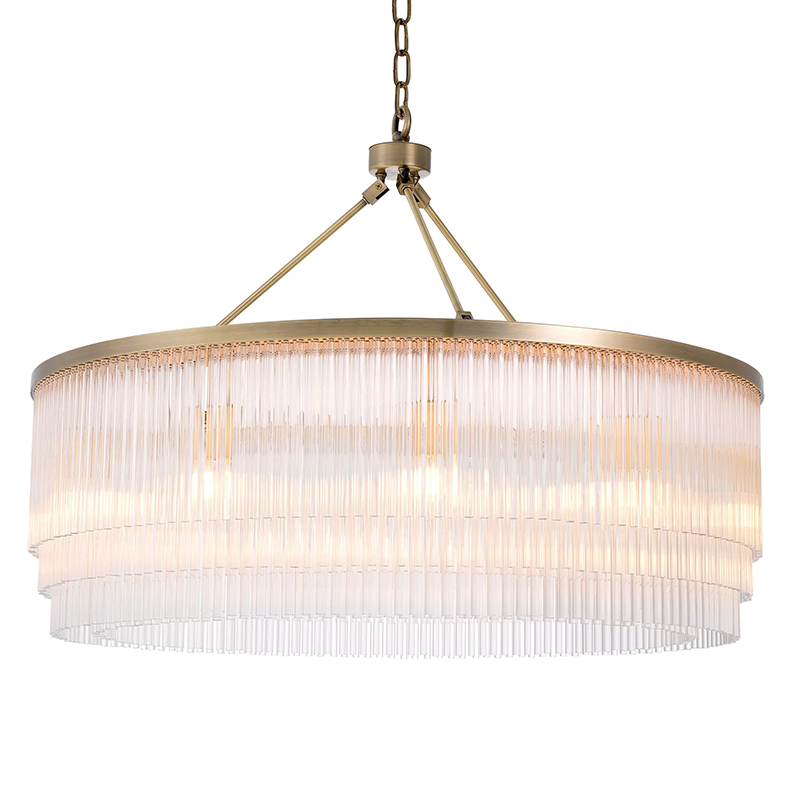 Люстра Eichholtz Chandelier Hector L Brass Латунь Прозрачное Стекло Люстра Eichholtz Chandelier Hector L Brass Латунь Прозрачное Стекло в Тюмени | Loft Concept