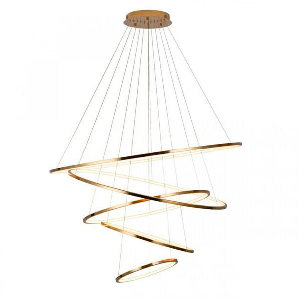 Люстра кольца Ring Horizontal Quintet Gold Золотой Люстра кольца Ring Horizontal Quintet Gold Золотой в Тюмени | Loft Concept