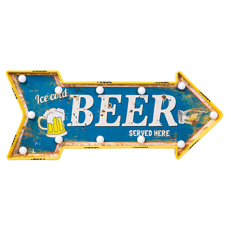 Аксессуар на стену Beer Синий Желтый Аксессуар на стену Beer Синий Желтый в Тюмени | Loft Concept