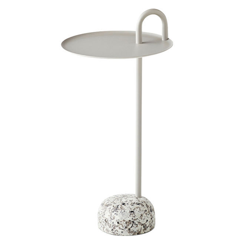 Белый Приставной Стол с основанием Терраццо Franz Side Table White Белый Белый Приставной Стол с основанием Терраццо Franz Side Table White Белый в Тюмени | Loft Concept