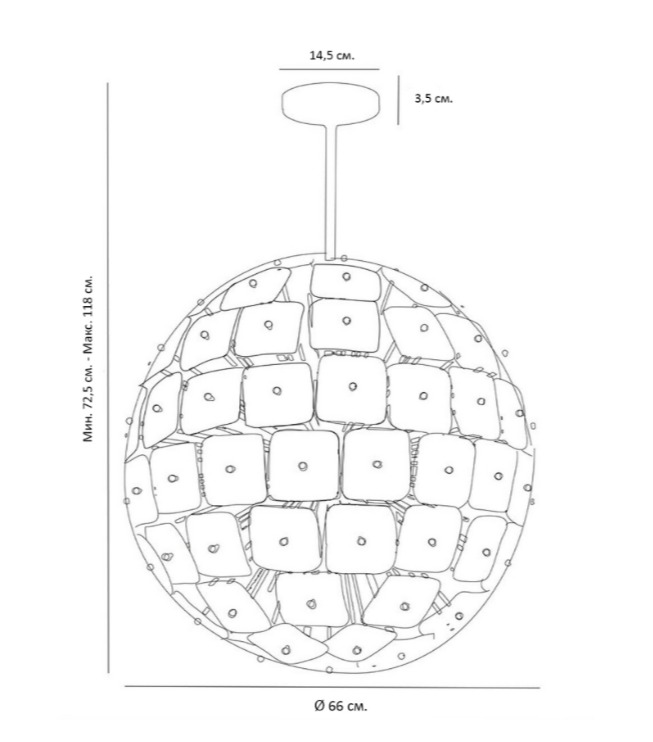 Люстра Sputnik Square Matt Chandelier Люстра Sputnik Square Matt Chandelier в Тюмени