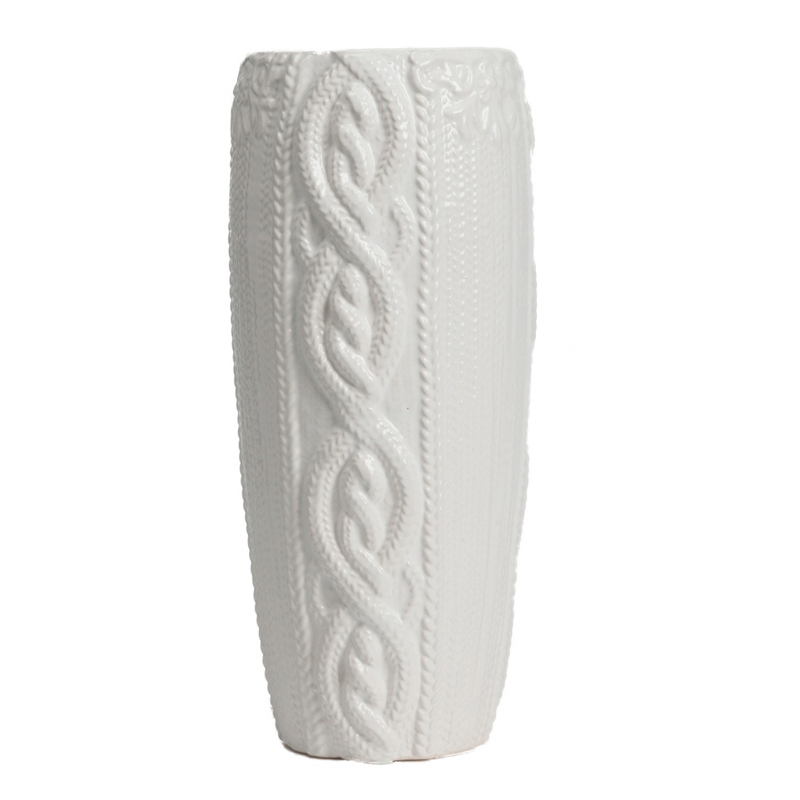 Ваза Knitted Pattern high Белый Ваза Knitted Pattern high Белый в Тюмени | Loft Concept