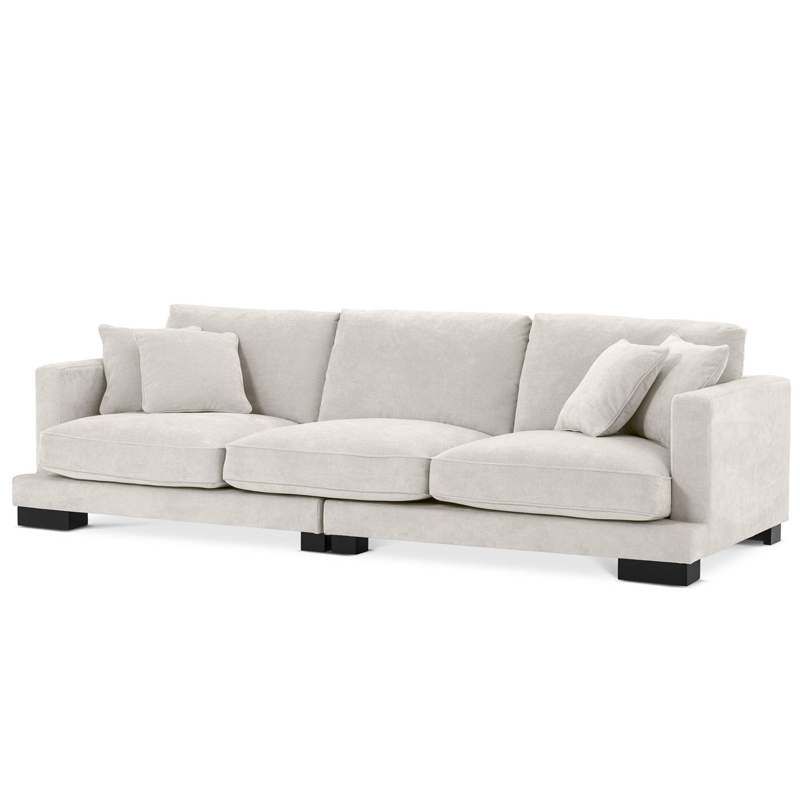 Диван Eichholtz Sofa Tuscany sand Песочный Черный Диван Eichholtz Sofa Tuscany sand Песочный Черный в Тюмени | Loft Concept
