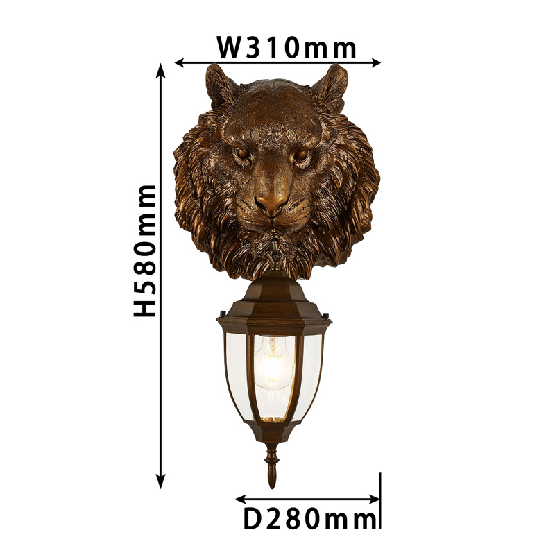 Коричневый уличный светильник с головой зверя ANIMAL LANTERN Коричневый уличный светильник с головой зверя ANIMAL LANTERN в Тюмени