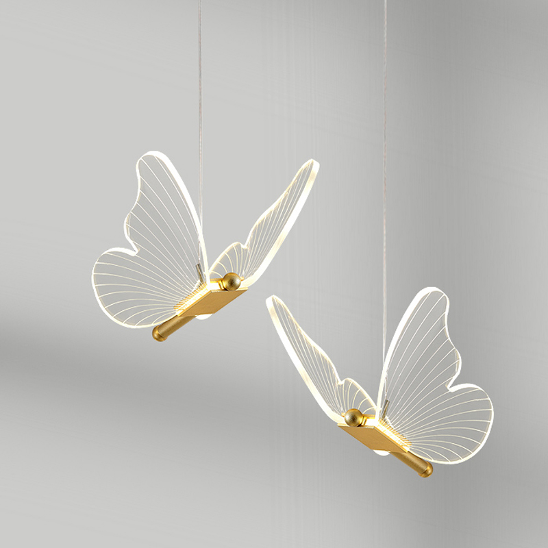 Butterfly Double Pendant Lamp D Прозрачный Латунь Butterfly Double Pendant Lamp D Прозрачный Латунь в Тюмени | Loft Concept