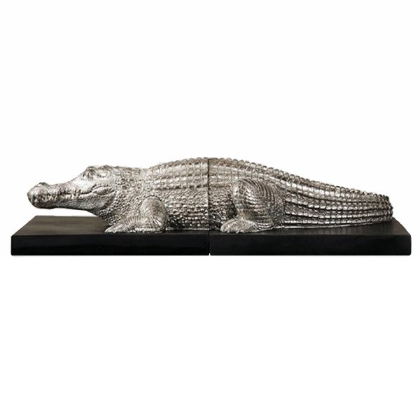 Держатель книг крокодил Crocodile Серебряный Держатель книг крокодил Crocodile Серебряный в Тюмени | Loft Concept