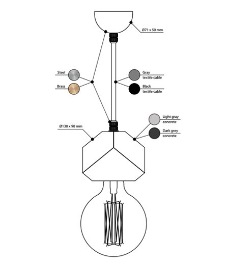 Подвесной светильник BETON MAKT в Тюмени