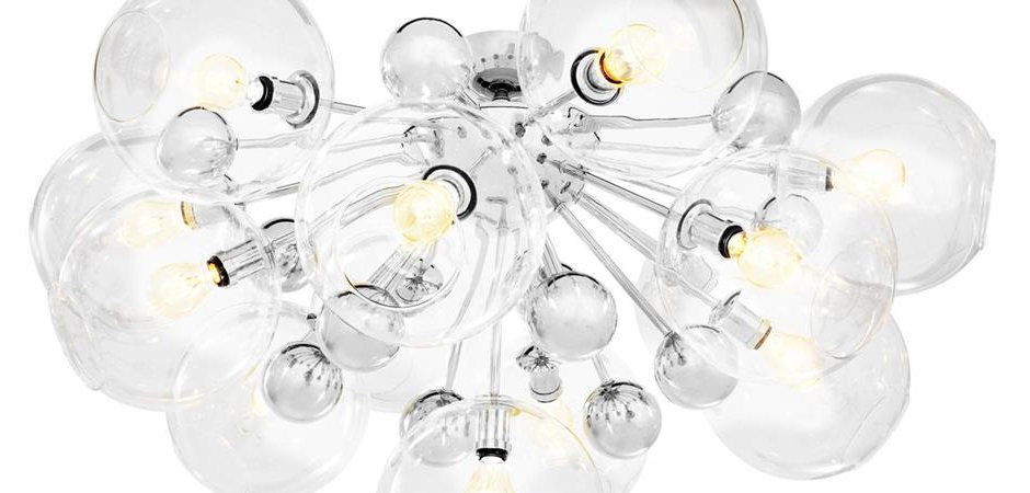 Потолочный светильник Eichholtz Ceiling Lamp Soleil Nickel Потолочный светильник Eichholtz Ceiling Lamp Soleil Nickel - Loft-Concept в Тюмени