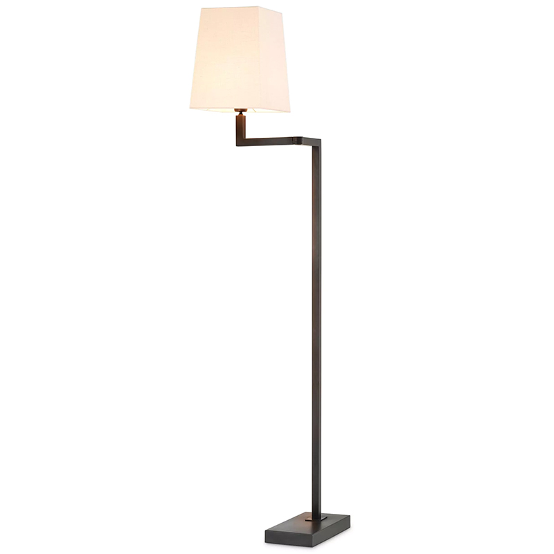 Торшер Eichholtz Floor Lamp Cambell Bronze Белый Темная бронза Торшер Eichholtz Floor Lamp Cambell Bronze Белый Темная бронза в Тюмени | Loft Concept