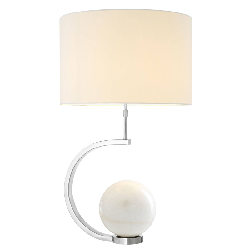 Настольная лампа Eichholtz Table Lamp Luigi white marble Белый Никель Белый Мрамор Bianco Настольная лампа Eichholtz Table Lamp Luigi white marble Белый Никель Белый Мрамор Bianco в Тюмени | Loft Concept