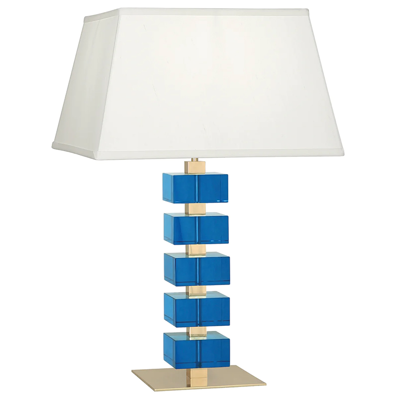 Настольная лампа Monaco Table Lamp Синий Латунь Белый Настольная лампа Monaco Table Lamp Синий Латунь Белый в Тюмени | Loft Concept