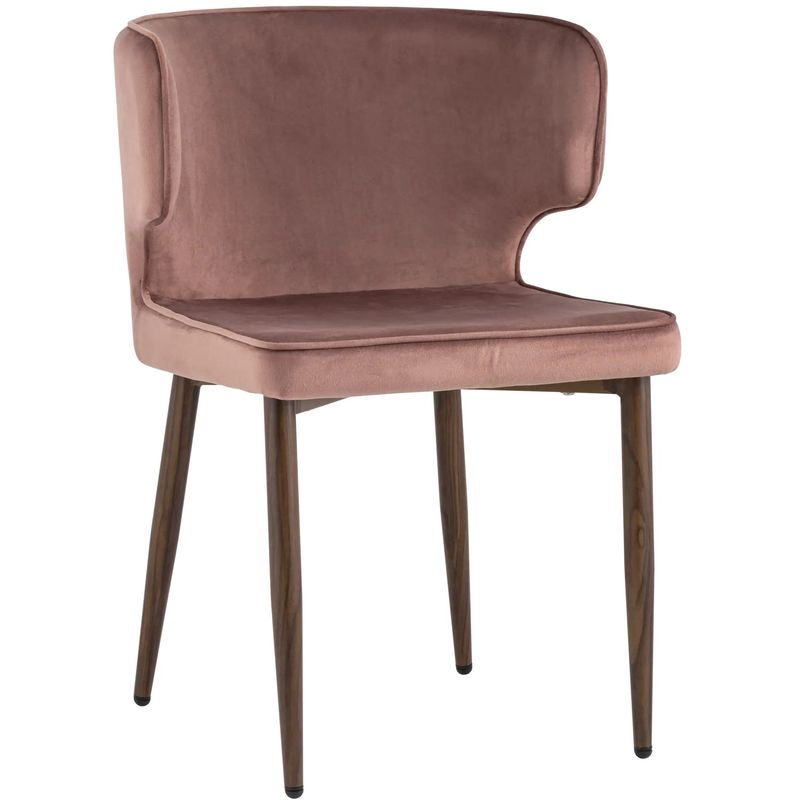 Стул Mateo Chair Пыльнно-Розовый Велюр Розовый пастельный Коричневый Стул Mateo Chair Пыльнно-Розовый Велюр Розовый пастельный Коричневый в Тюмени | Loft Concept