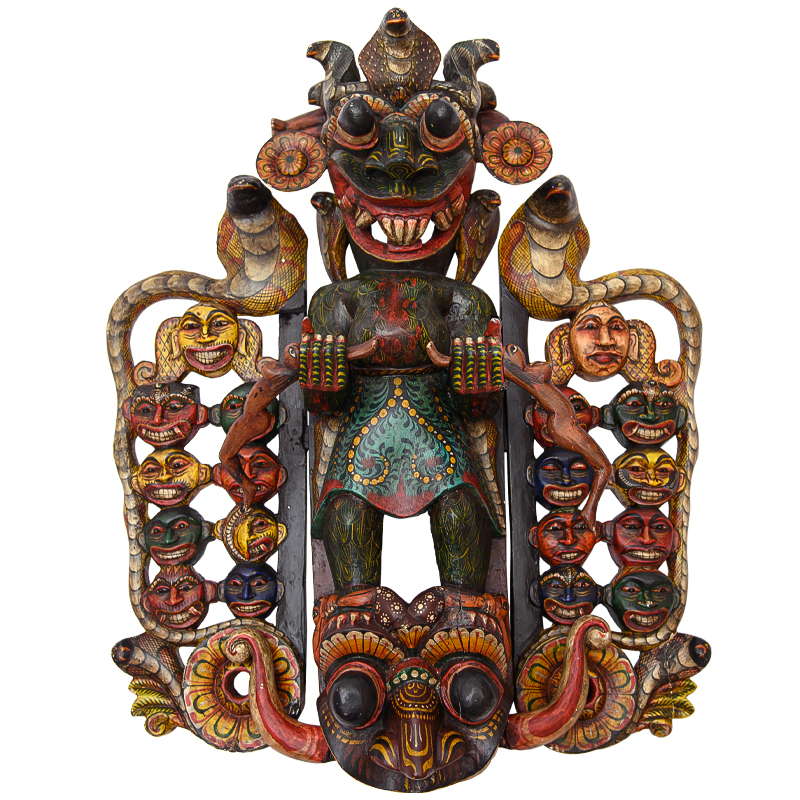 Маска "Maha Kola Sanniya" Medicine Demon Шри-Ланка Черный Мульти Маска "Maha Kola Sanniya" Medicine Demon Шри-Ланка Черный Мульти в Тюмени | Loft Concept