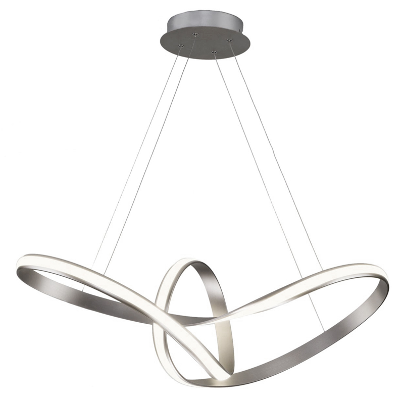 Люстра Mobius Strip Silver Chandelier Никель Сатин Люстра Mobius Strip Silver Chandelier Никель Сатин в Тюмени | Loft Concept