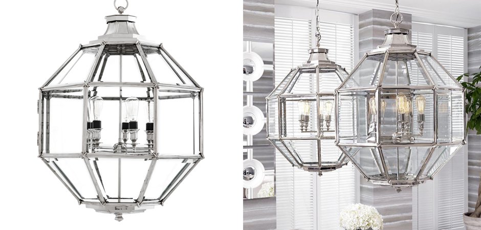 Люстра Lantern Owen Nickel L - Loft-Concept в Тюмени