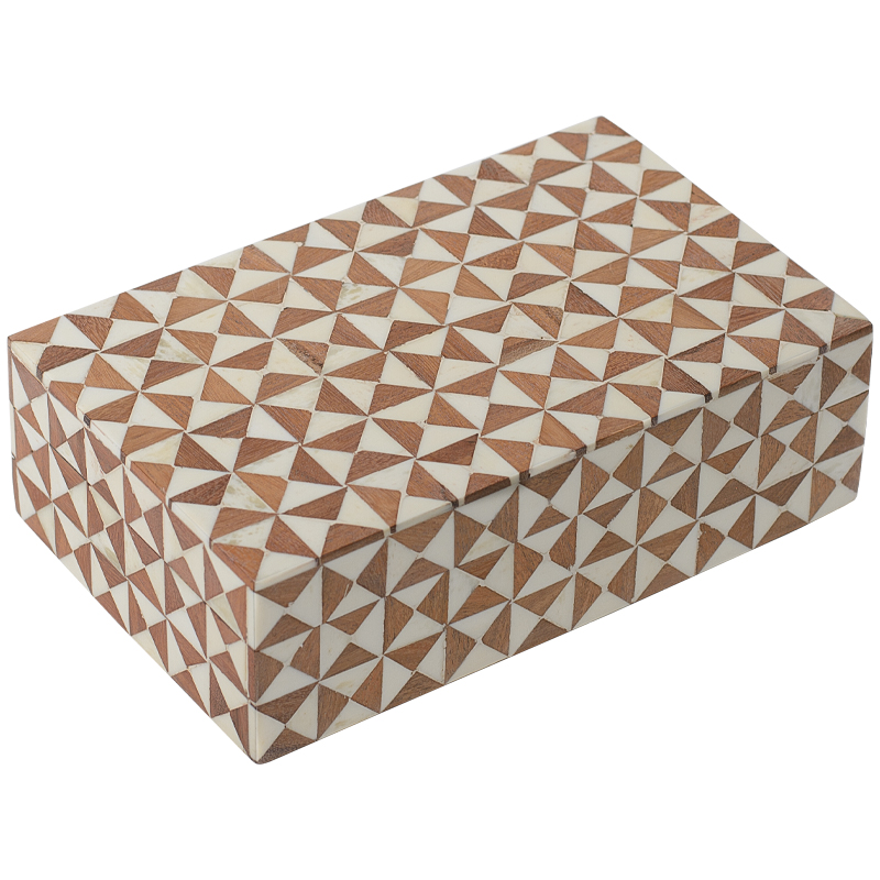 Шкатулка Wood Bone Inlay Box Древесина Белый Шкатулка Wood Bone Inlay Box Древесина Белый в Тюмени | Loft Concept