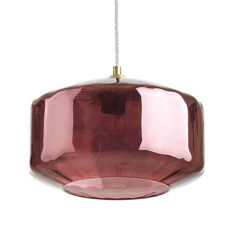 Подвесной светильник Multicolored Glass Burgundy Бургундский красный Бронза Подвесной светильник Multicolored Glass Burgundy Бургундский красный Бронза в Тюмени | Loft Concept