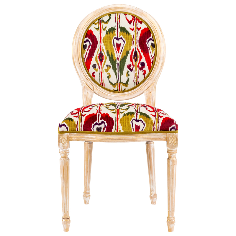 Стул Ikat Pattern Красно-белый Мульти Бежевый Стул Ikat Pattern Красно-белый Мульти Бежевый в Тюмени | Loft Concept