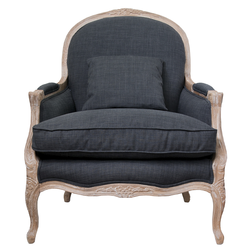 Кресло Ava Classical Armchair graphite flax Графит Коричневый Кресло Ava Classical Armchair graphite flax Графит Коричневый в Тюмени | Loft Concept