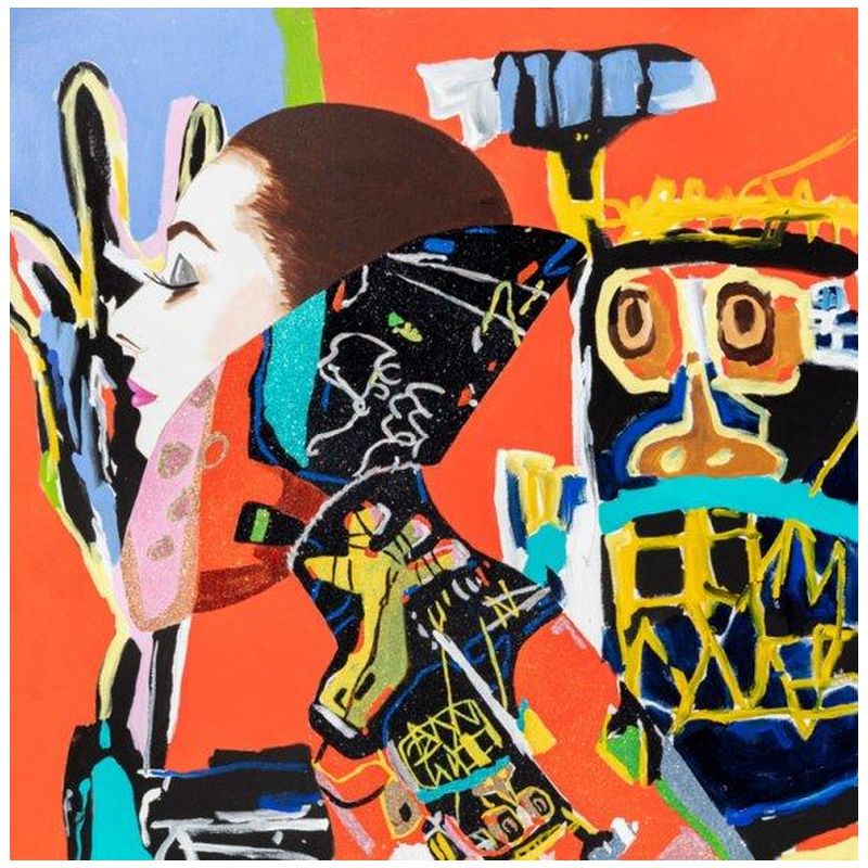 Картина She Dreamed of Basquiat in Orange Мульти Картина She Dreamed of Basquiat in Orange Мульти в Тюмени | Loft Concept