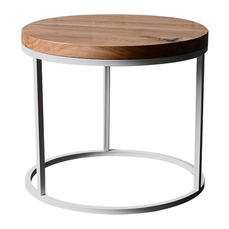 Кофейный стол Blake Industrial Metal Rust Coffee Table Белый Светлый дуб Кофейный стол Blake Industrial Metal Rust Coffee Table Белый Светлый дуб в Тюмени | Loft Concept