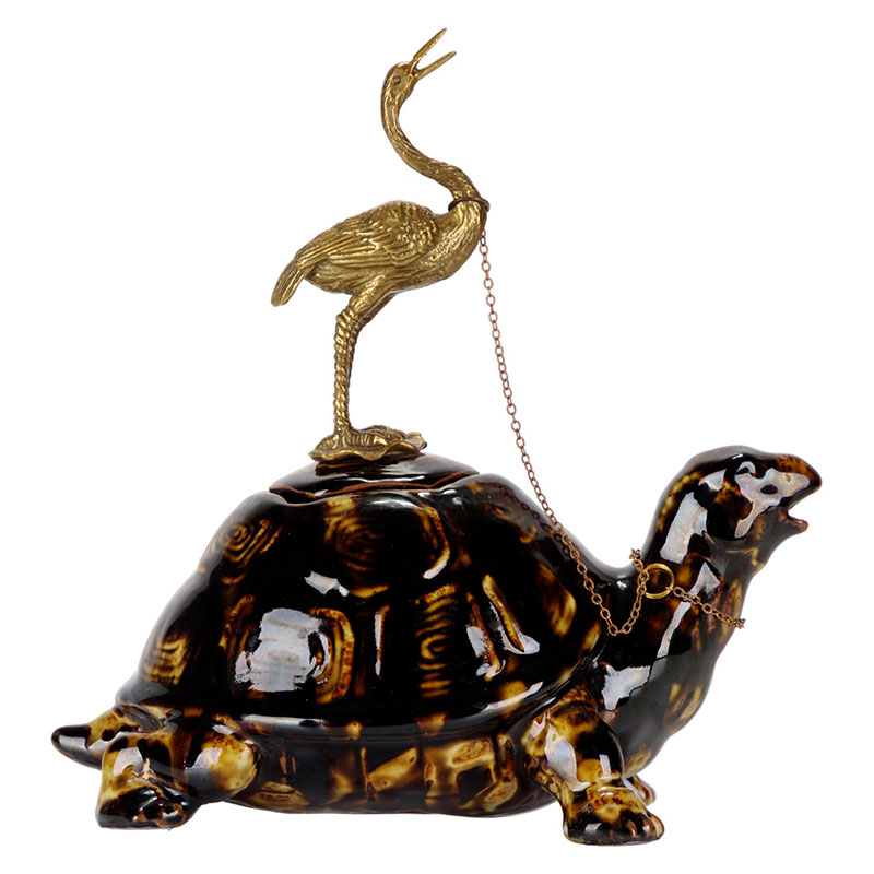 Чайник фарфоровый в виде черепахи Crane & Turtle Коричневый Золотой Чайник фарфоровый в виде черепахи Crane & Turtle Коричневый Золотой в Тюмени | Loft Concept