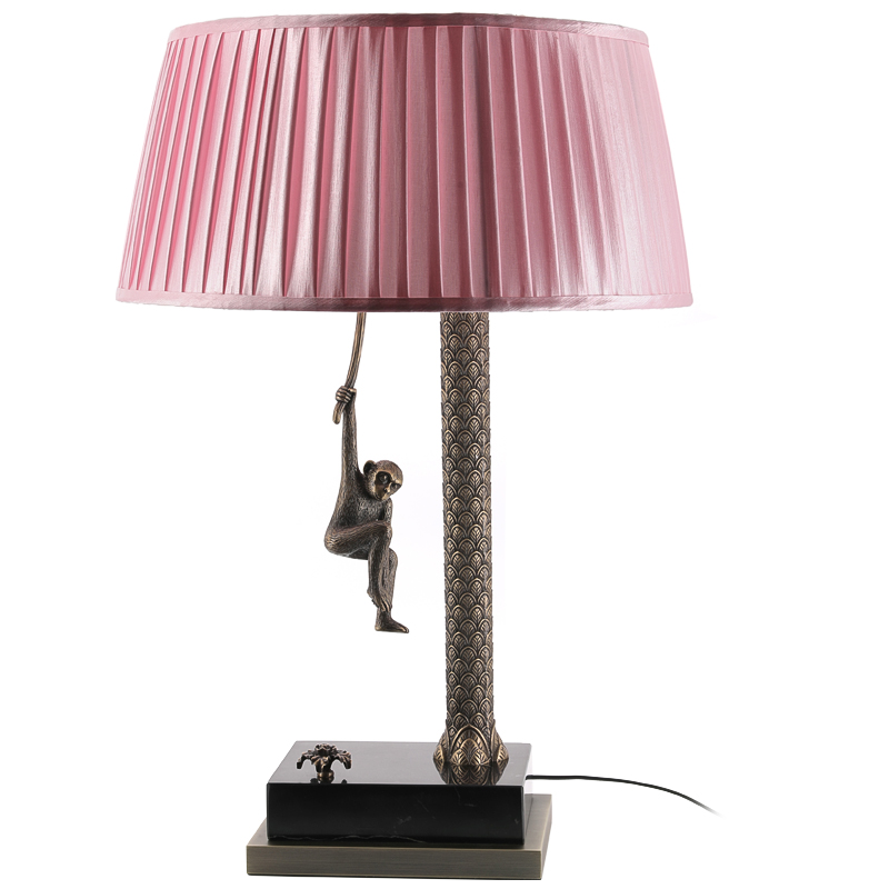 Настольная лампа Джунгли Table Lamp Jungle Pink Латунь Античная полированная Черный Мрамор Nero Розовый Настольная лампа Джунгли Table Lamp Jungle Pink Латунь Античная полированная Черный Мрамор Nero Розовый в Тюмени | Loft Concept
