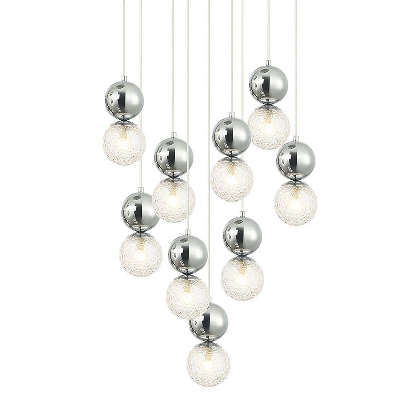 Люстра Lennert Chrome Cascade Chandelier Хром Прозрачное Стекло Люстра Lennert Chrome Cascade Chandelier Хром Прозрачное Стекло в Тюмени | Loft Concept