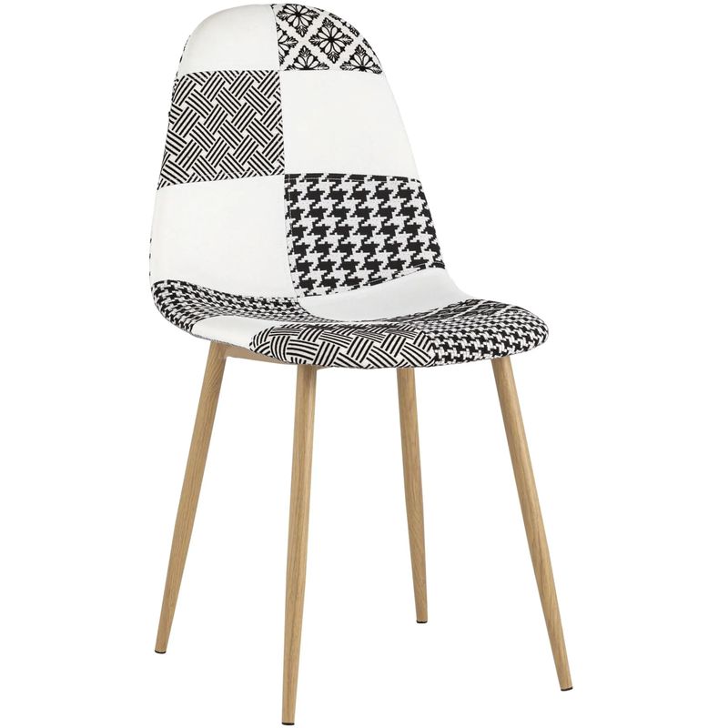 Стул Archie Chair Черно-Белый Печворк Белый Черный Древесина Стул Archie Chair Черно-Белый Печворк Белый Черный Древесина в Тюмени | Loft Concept