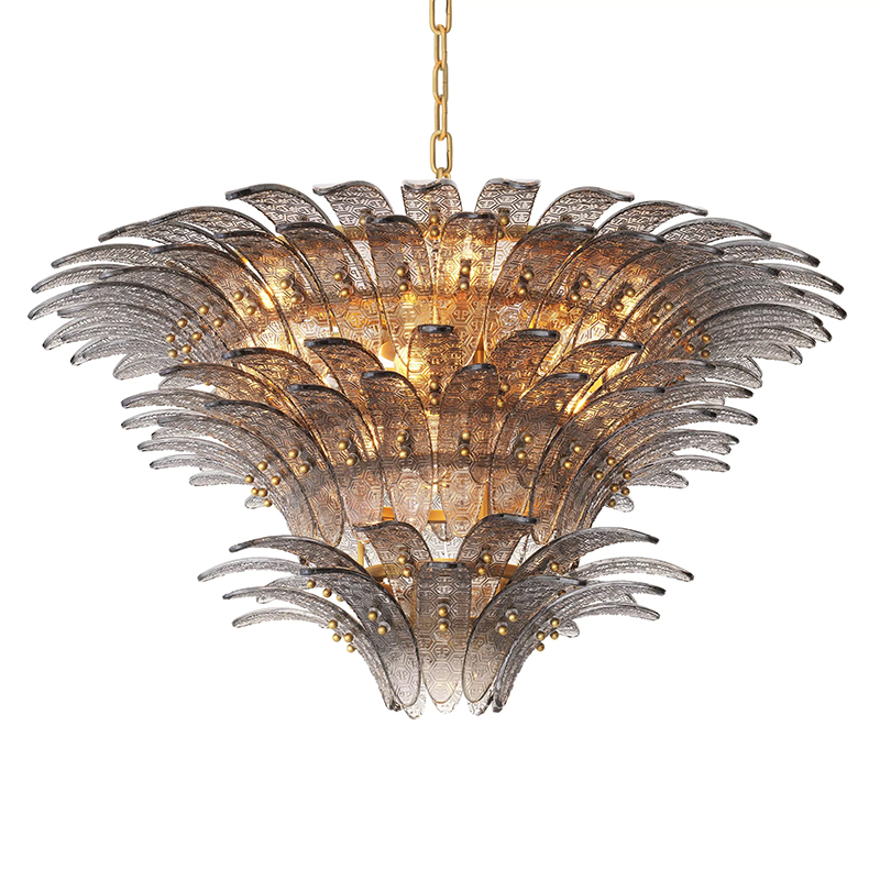 Люстра Philipp Plein Chandelier Bel Air L Латунь Серый Люстра Philipp Plein Chandelier Bel Air L Латунь Серый в Тюмени | Loft Concept
