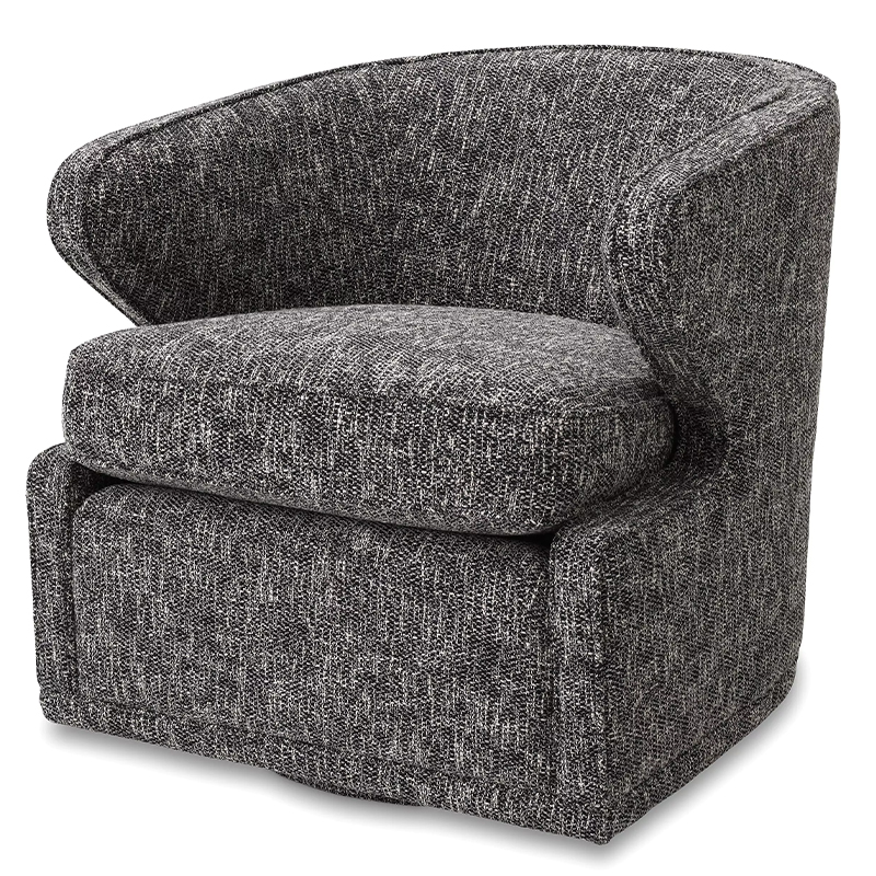 Кресло Eichholtz Swivel Chair Dorset Cambon Black Черно-белый Черный Кресло Eichholtz Swivel Chair Dorset Cambon Black Черно-белый Черный в Тюмени | Loft Concept