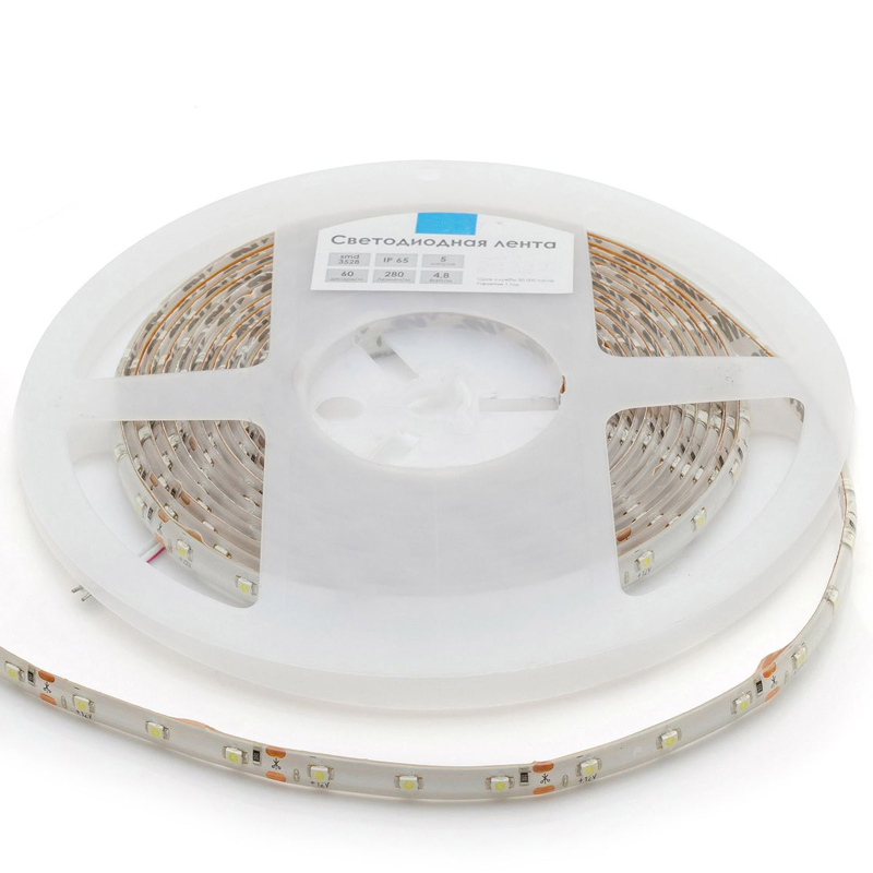 Комплект светодиодной ленты 4,8W/m 60LED/m 3528SMD холодный белый Белый Комплект светодиодной ленты 4,8W/m 60LED/m 3528SMD холодный белый Белый в Тюмени | Loft Concept