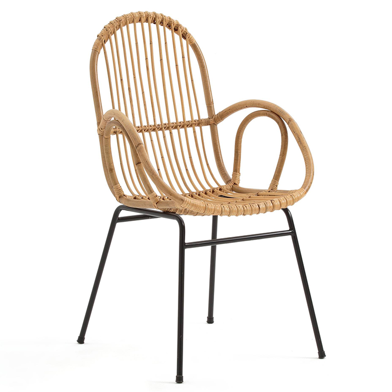 Стул Lucca Wicker Chair Бежевый Черный Стул Lucca Wicker Chair Бежевый Черный в Тюмени | Loft Concept