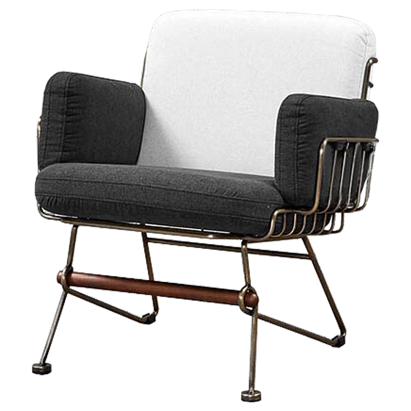 Кресло Jenson Armchair Серый Коричневый Бронза Кресло Jenson Armchair Серый Коричневый Бронза в Тюмени | Loft Concept