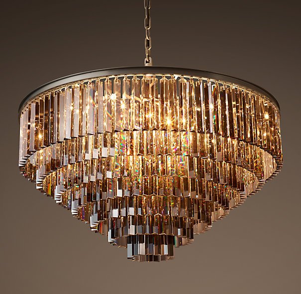 Люстра RH 1920s Odeon Smoke Glass Fringe Chandelier -80, 100 Черный Люстра RH 1920s Odeon Smoke Glass Fringe Chandelier -80, 100 Черный в Тюмени | Loft Concept