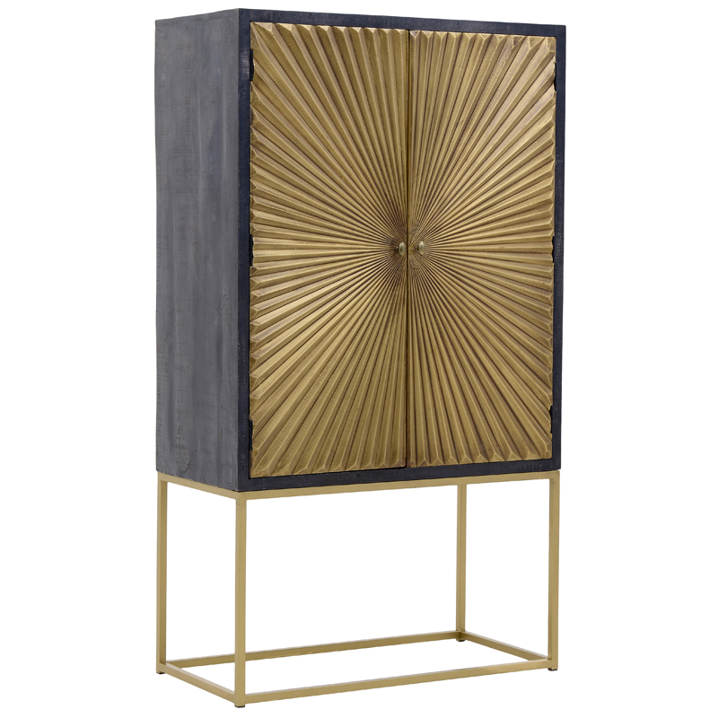 Шкаф Loritz Sun Cupboard Золотой Черный Шкаф Loritz Sun Cupboard Золотой Черный в Тюмени | Loft Concept