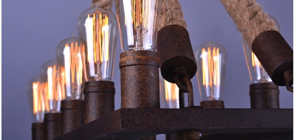 Люстра Square Mini 10 Loft Rope Light - Loft-Concept в Тюмени