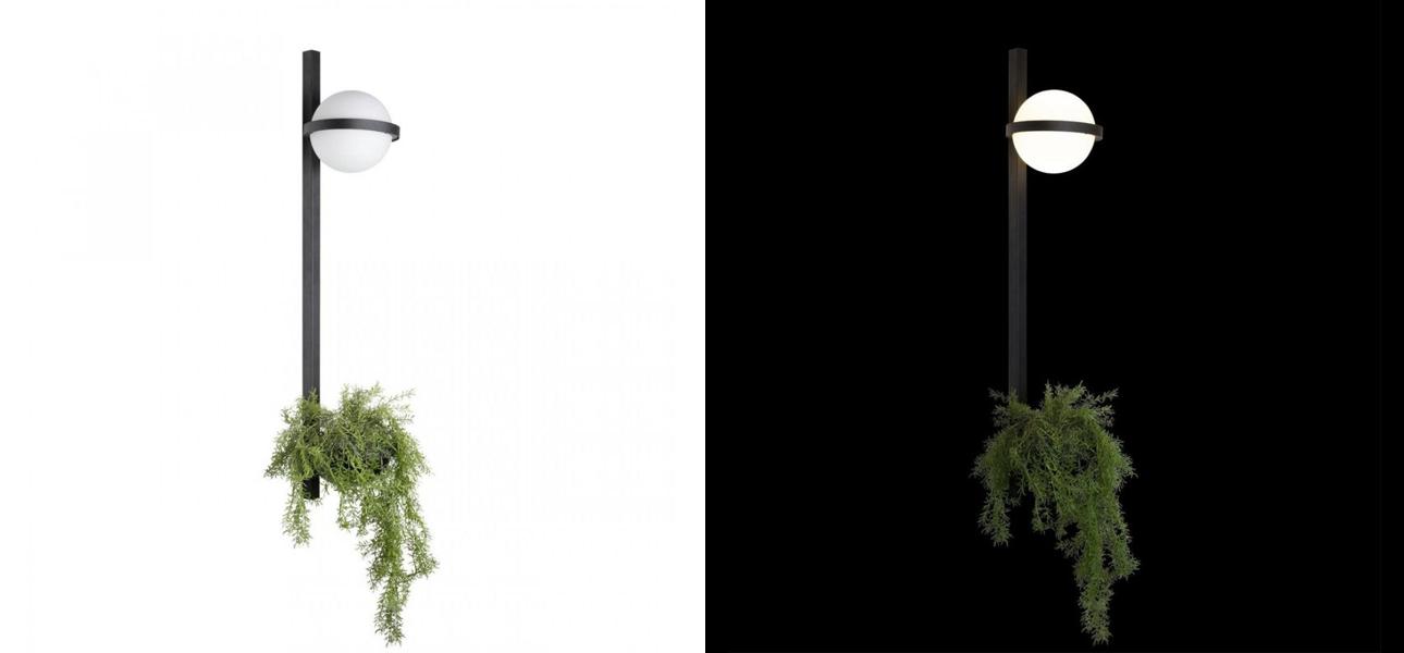 Настенный светильник By Vibia 3714 c чашей для живых растений - фото