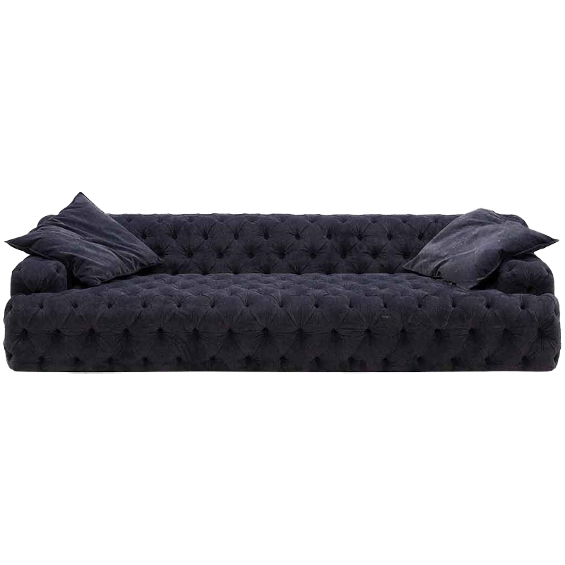 Трехместный диван темно-синий Campion Deep Blue Sofa Темно-синий Трехместный диван темно-синий Campion Deep Blue Sofa Темно-синий в Тюмени | Loft Concept